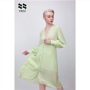 Diepe V Hals Casual Jurk met